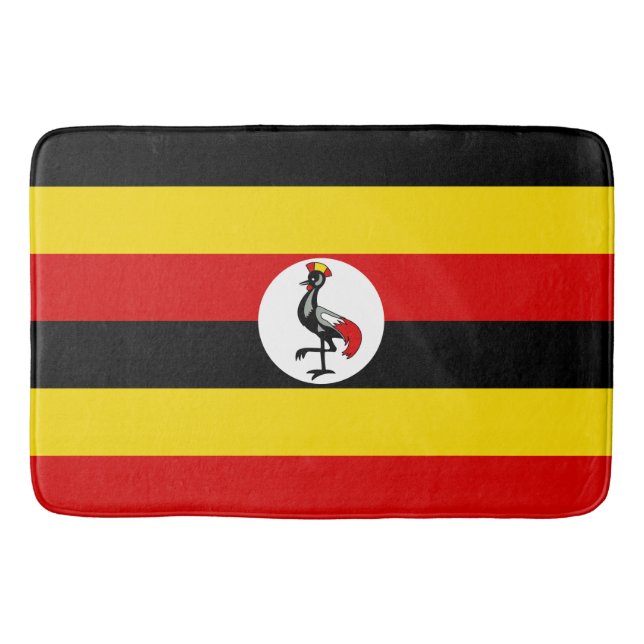 Tapete De Banheiro Bandeira de Uganda (Uganda) (Frente)
