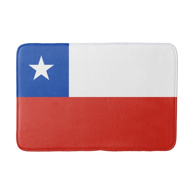 Tapete De Banheiro Bandeira do Chile (Frente)