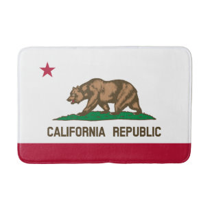 Tapete De Banheiro Bandeira do Estado da República da Califórnia