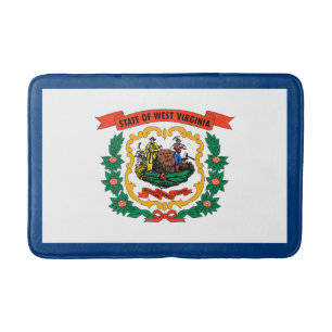Tapete De Banheiro Bandeira do Estado da Virgínia Ocidental