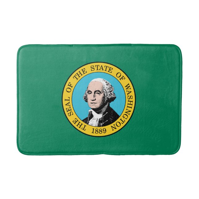 Tapete De Banheiro Bandeira do Estado de Washington (Frente)