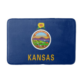 Tapete De Banheiro Bandeira do Estado do Kansas