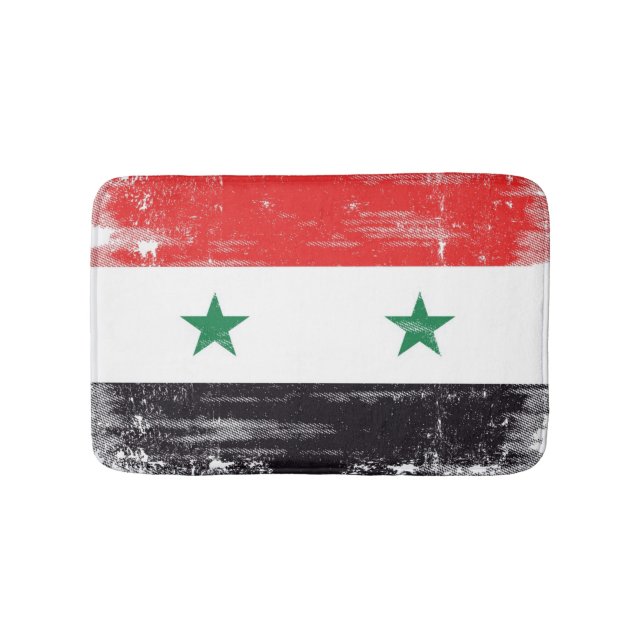Tapete De Banheiro Bandeira do Grunge de Syria. (frente)