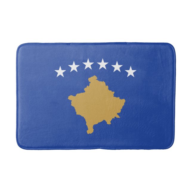 Tapete De Banheiro Bandeira do Kosovo (Frente)