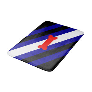 Tapete De Banheiro Bandeira do orgulho canino da SlipperyJoe expressa