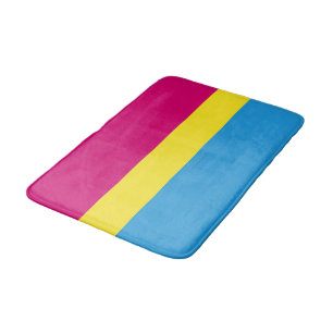Tapete De Banheiro bandeira do orgulho pansexual SlipperyJoe rosa âmb