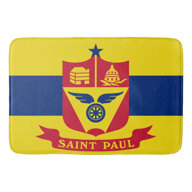 Tapete De Banheiro Bandeira do Santo Paul (Minnesota) (Frente)