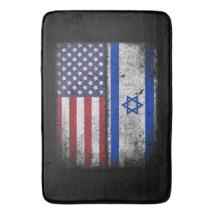 Tapete De Banheiro Bandeira Israelense Americana Israel EUA Raízes Am