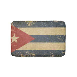 Tapete De Banheiro Bandeira lisa envelhecida cubano