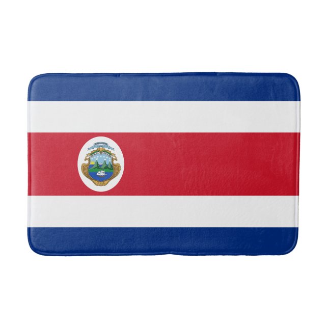 Tapete De Banheiro Bandeira Patriótica da Costa Rica (Frente)