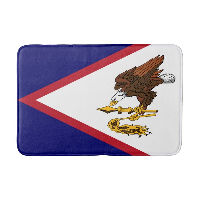 Tapete De Banheiro Bandeira Patriótica da Samoa Americana (Frente)