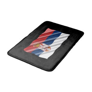 Tapete De Banheiro Bandeira Patriótica da Sérvia