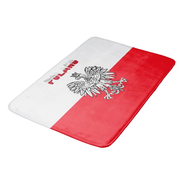 Tapete De Banheiro Bandeira polonesa (Angulado)