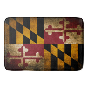 Tapete De Banheiro Bandeira rústica do vintage de Maryland
