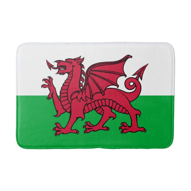 Tapete De Banheiro Bandeira Welsh Flag Mat (Frente)