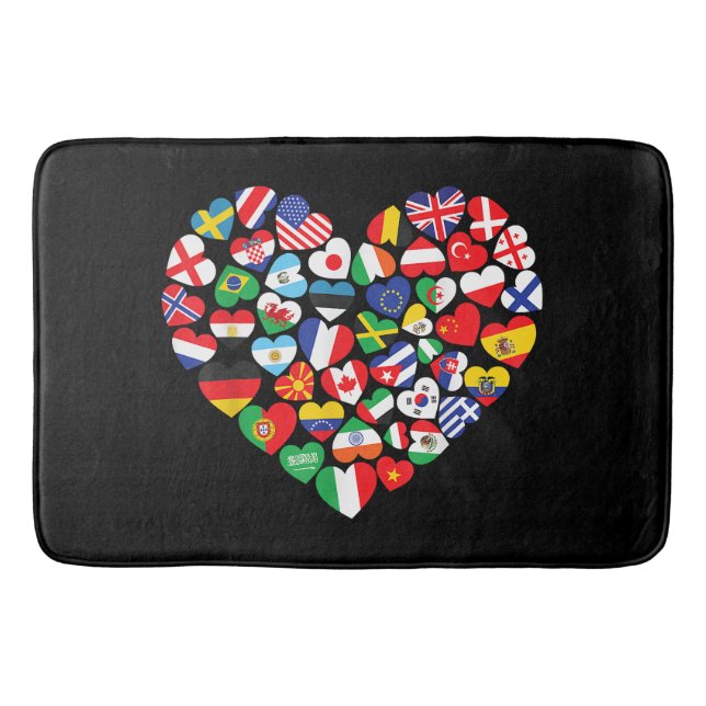 Tapete De Banheiro Bandeiras de países de bandeira internacional mund (Frente)