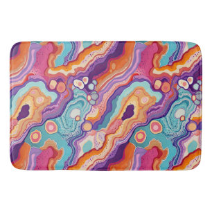 Tapete De Banheiro Banheira de Abstrato de Geode Agate Funky