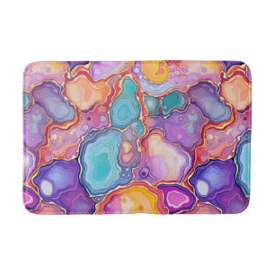 Tapete De Banheiro Banheira de Abstrato de Geode Agate Funky