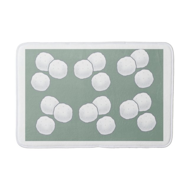 Tapete De Banheiro Banheira de algodão suave com Design Elegante (Frente)