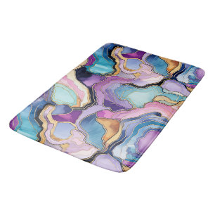Tapete De Banheiro Banheira de Padrão de Agate de Geodo Funky Abstrat