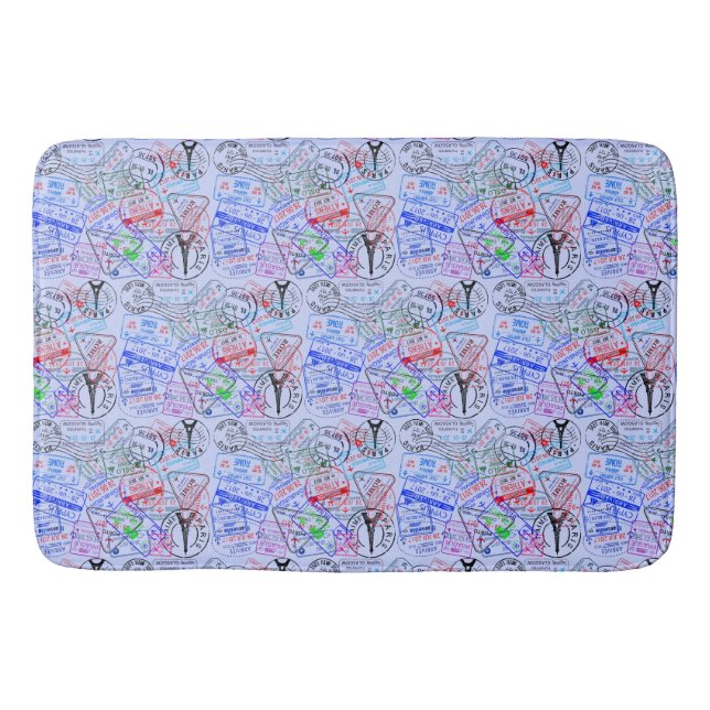 Tapete De Banheiro Banheira Europeia de Férias (Frente)