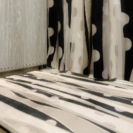 Tapete De Banheiro Banheira Negra E Branca Moderna