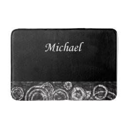 Tapete De Banheiro banho branco preto michael