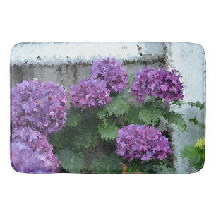 Tapete De Banheiro Banho do Hydrangea/esteira impressionista da