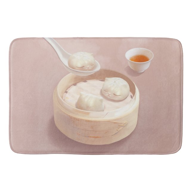 Tapete De Banheiro Bao Baby - Tea Time Bao Buddies (Frente)
