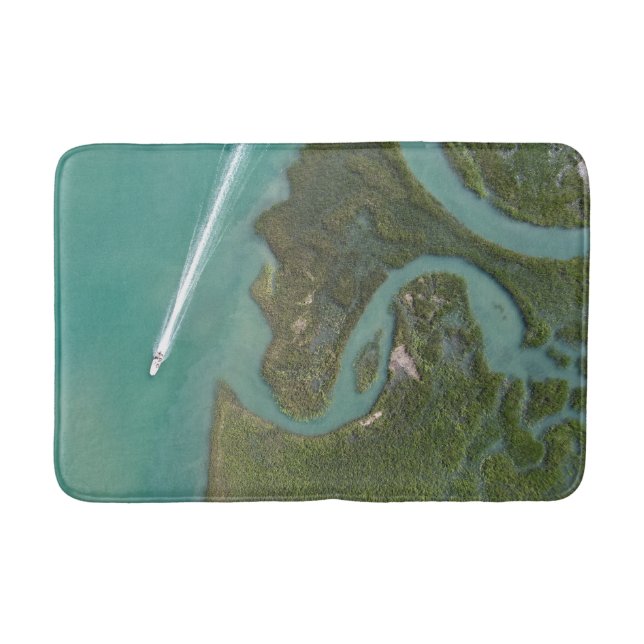 Tapete De Banheiro Barco Marsh Scene Bath Mat (Frente)