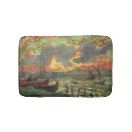 Tapete De Banheiro Barcos à vela na orla (por Kimon Loghi)