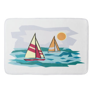 Tapete De Banheiro Barcos de vela