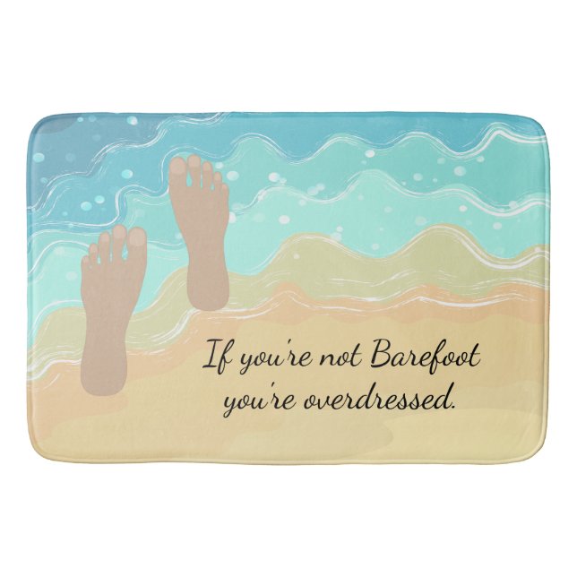 Tapete De Banheiro Barefoot Beach Cute (Frente)