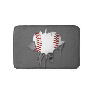 Tapete De Banheiro Basebol rasgado
