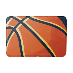 Tapete De Banheiro Basquete Laranja Esporte