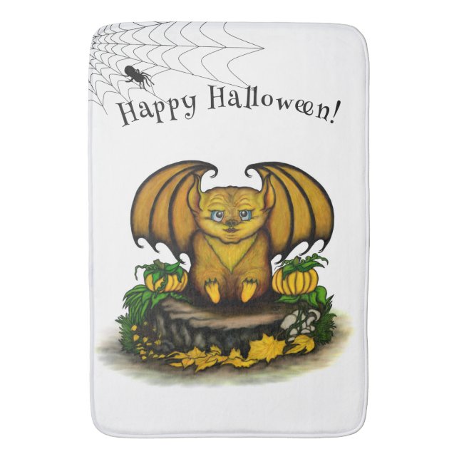 Tapete De Banheiro Bat Bonito do Halloween (Frente Vertical)