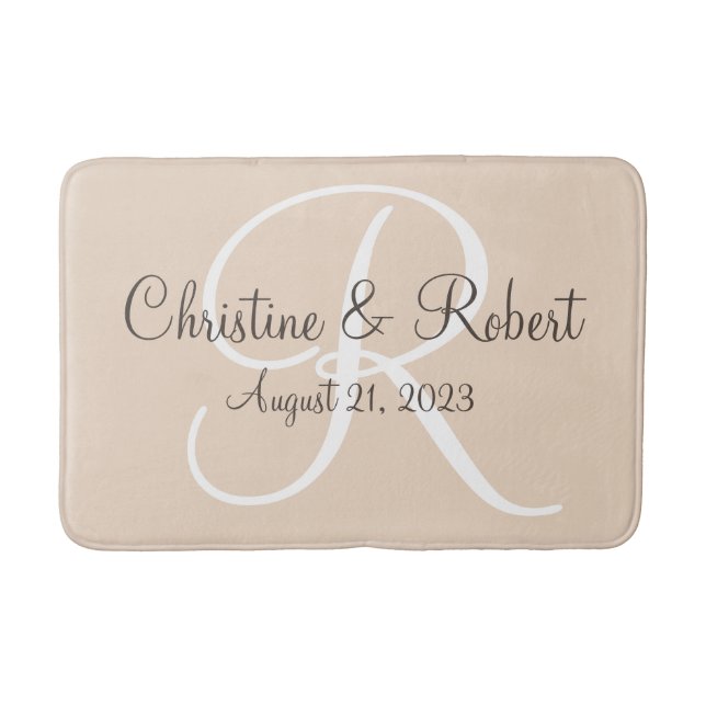 Tapete De Banheiro Batata de banho monograma (Frente)