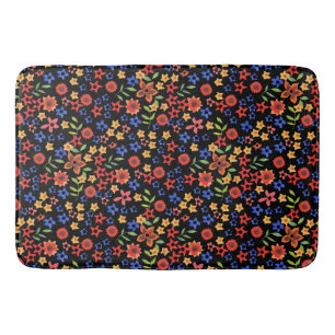 Tapete De Banheiro Bath Custom Impressão Floral Retro Chic