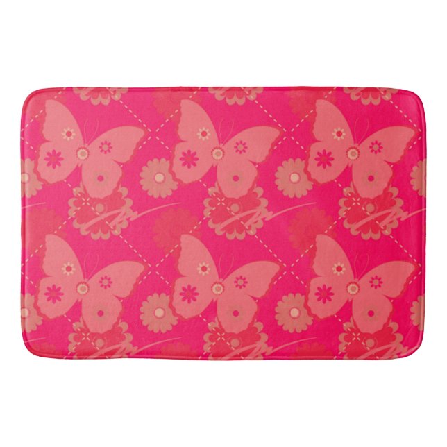 Tapete De Banheiro Bath & Kitchen Mats do Designer de Borboletas - Pe (Frente)