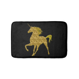 Tapete De Banheiro Bath Mat Amarelo Unicorn