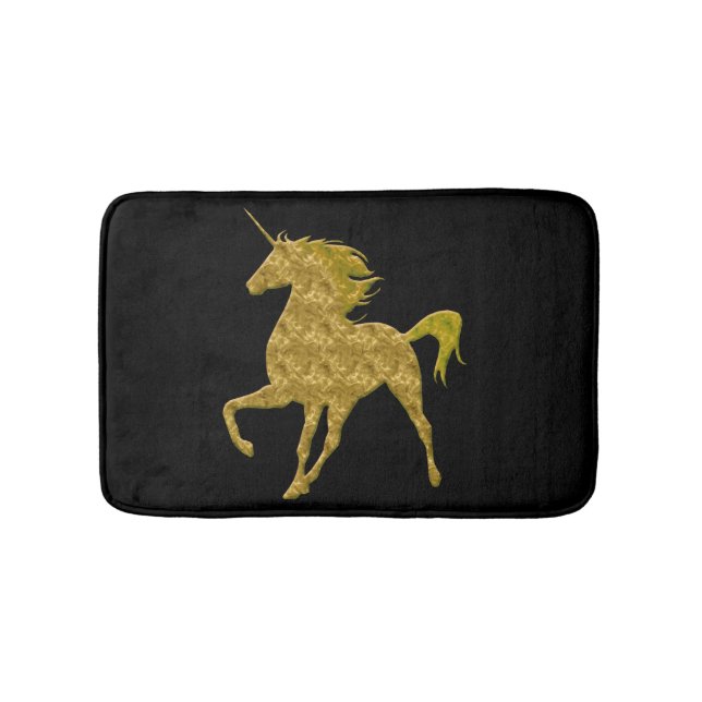Tapete De Banheiro Bath Mat Amarelo Unicorn (frente)