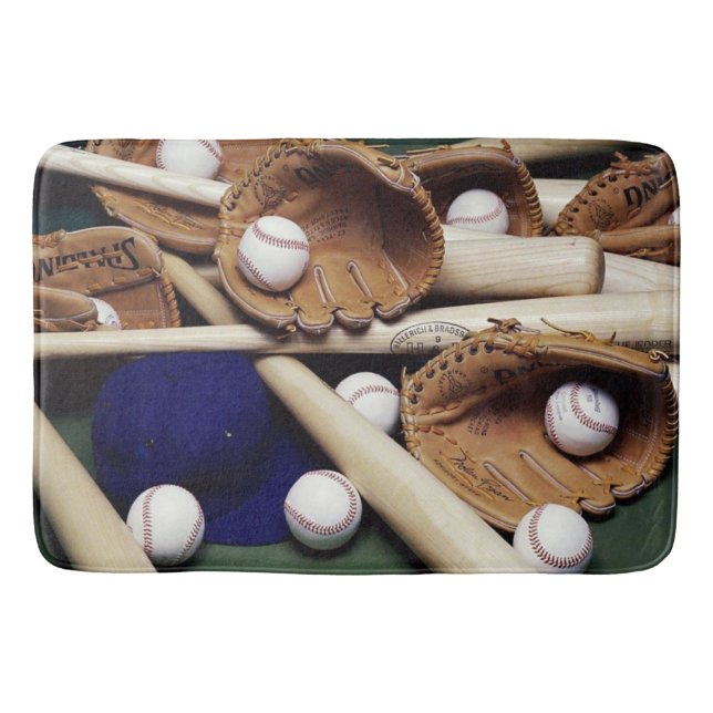 Tapete De Banheiro Bath Mat/Baseball (Frente)
