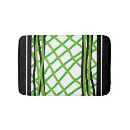 Tapete De Banheiro Bath Mat Black and Green Weave