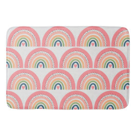 Tapete De Banheiro Bath Mat - Bolinhas rosa arco-íris