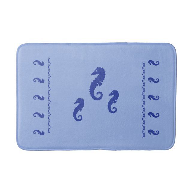 Tapete De Banheiro Bath Mat - Cavalos-marinhos (Frente)