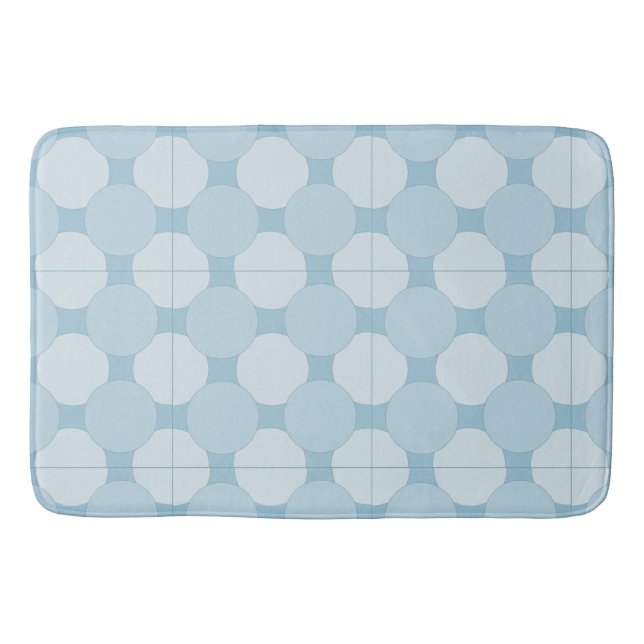 Tapete De Banheiro Bath Mat - Círculos nos Azulejos (Frente)