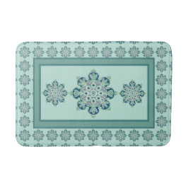 Tapete De Banheiro Bath Mat com design de Medalhão Verde