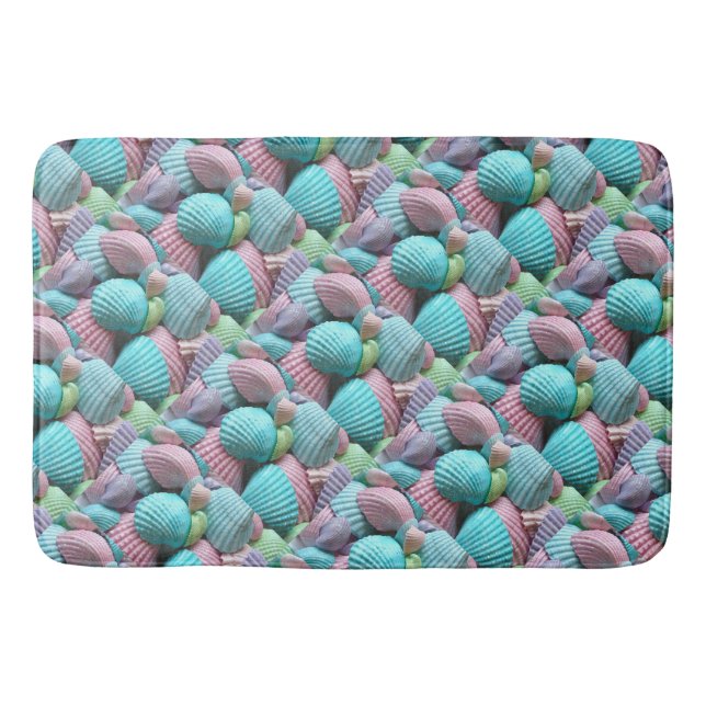 Tapete De Banheiro Bath Mat/Conchas Marítimas (Frente)
