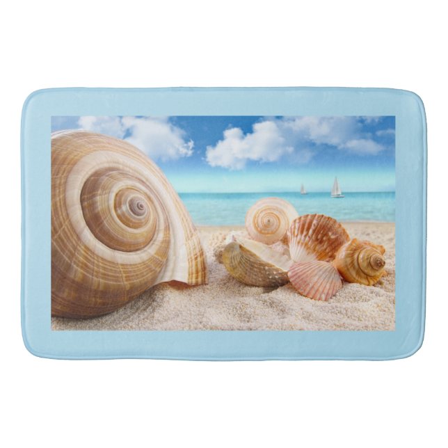 Tapete De Banheiro Bath Mat/Conchas Marítimas (Frente)