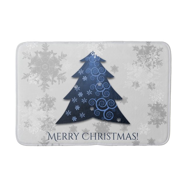 Tapete De Banheiro Bath Mat de Árvore de Natal Festiva (Frente)
